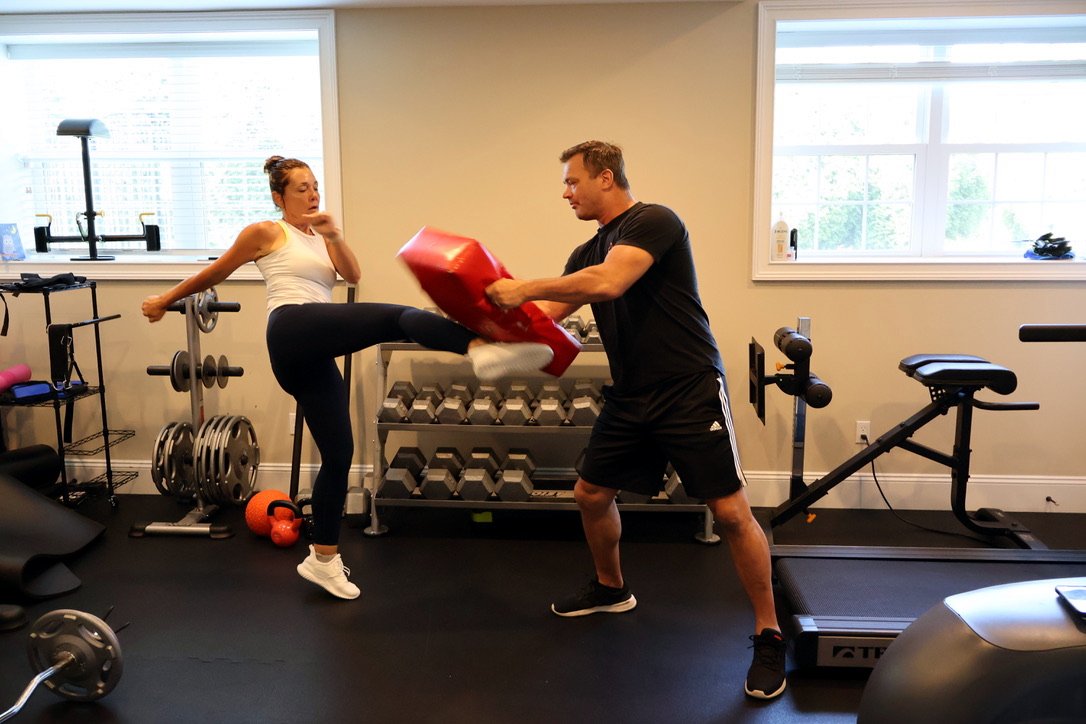 In-home kickboxing training